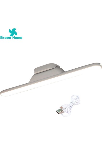 Yeşil Ev Masa Lambası Yüksek Parlaklık USB Şarj Kademesiz Karartma LED Okuma Lambası (Yurt Dışından)