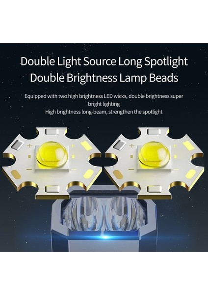 * LED + 5 * Cob ile Şarj Edilebilir Mini El Feneri Güçlü El Feneri Dış Aydınlatma Lambası (Yurt Dışından)