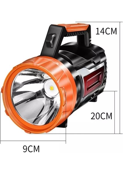 Warsun Çok Fonksiyonlu El Feneri Güçlü Işık El Feneri Uzun Menzilli Taşınabilir Projektör Enerji Üretimi El Feneri (Yurt Dışından) fiyatları