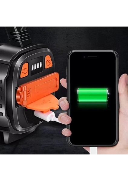 Warsun Çok Fonksiyonlu El Feneri Güçlü Işık El Feneri Uzun Menzilli Taşınabilir Projektör Enerji Üretimi El Feneri (Yurt Dışından) fırsatları