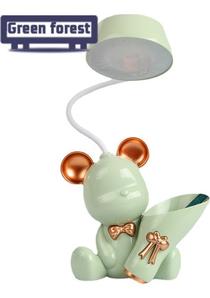 Yeşil Orman LED Okuma Lambası Yaratıcı Şekil Karikatür Ayı Kalemtıraş ile LED Gece (Yurt Dışından) modelleri