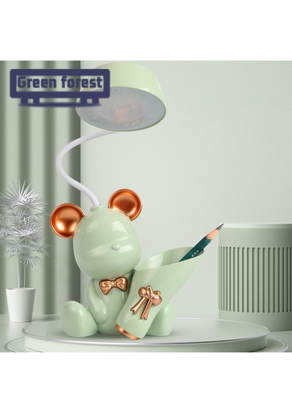 Yeşil Orman LED Okuma Lambası Yaratıcı Şekil Karikatür Ayı Kalemtıraş ile LED Gece (Yurt Dışından) fırsatları