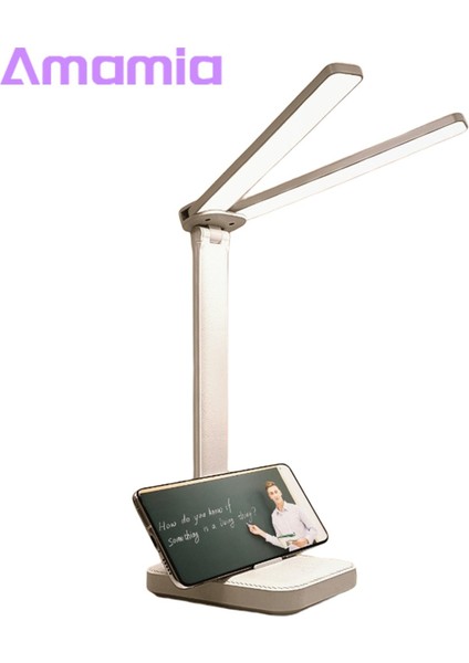 Amamia Başucu Lambası Şarj Edilebilir Öğrenci LED Okuma Lambası Masaüstü Aksesuarları (Yurt Dışından) modelleri