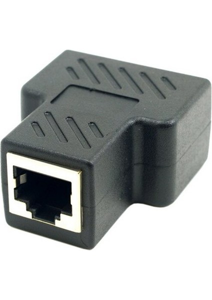 Cat6 RJ45 8P8C Kalkanlı Çift RJ45 Splitter Ağ Ethernet Yama Kablosu Adaptörüne Tak (Yurt Dışından)