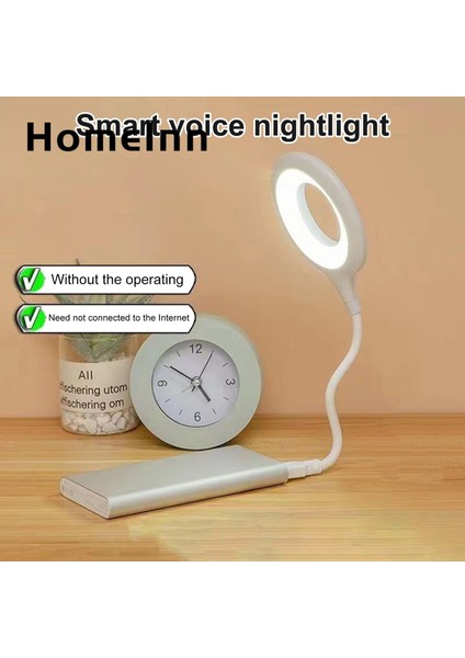 Homeınn LED Gece Lambası Esnek Hortum Tasarımı Serbestçe Bükülebilir LED Masa Lambası Akıllı Gece Lambası (Yurt Dışından)