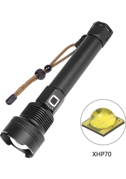 XHP70 LED Odes Karartma Yüksek Parlaklık USB Şarj El Feneri (Yurt Dışından)