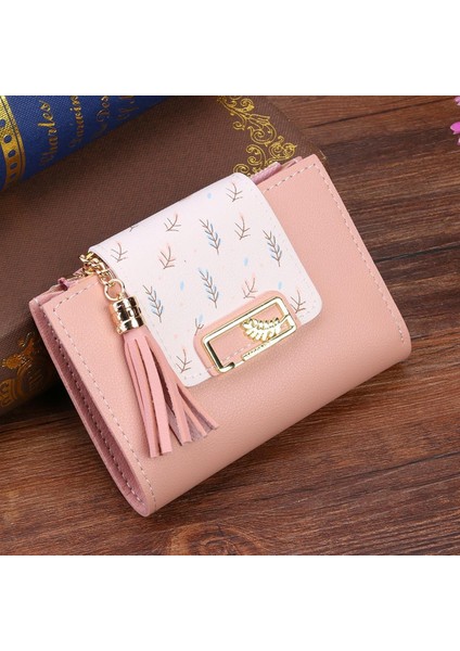 Moda Kadın Cüzdan Püskül Küçük Cüzdan Kadın Mini Bozuk Para Cüzdanı Bayanlar Debriyaj Küçük Cüzdan Kadın Pu Deri Kart Tutucu (Yurt Dışından)
