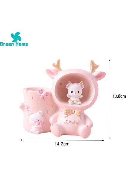 Yeşil Ev LED Başucu Lambası Sevimli Görünüm Kalem Tutucu ile Güzel Karikatür Gece Lambası (Yurt Dışından) fiyatları