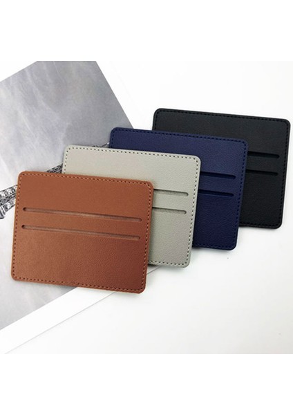Ultra-Ince Pu Deri Mini Cüzdan Ince Banka Kredi Kartı Tutucu Erkek Iş Küçük Kımlık Durumda Kadın Çanta 2 Yuvaları Kart Sahibi (Yurt Dışından) modelleri