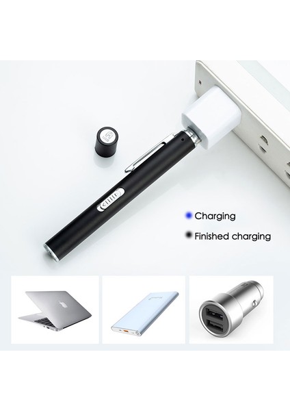 USB Şarj Edilebilir Tıbbi Kullanışlı Kalem Işık Mini Hemşirelik El Feneri LED Torch Lambası Paslanmaz Çelik Klip Cep LED El Feneri (Yurt Dışından)