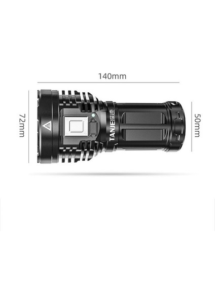 LED El Fenerleri USB Şarj Edilebilir Dış Mekan Mini Taşınabilir Flaş Işığı Vurgulama Aydınlatma Cob LED El Fenerleri Çalışma Işığı (Yurt Dışından)