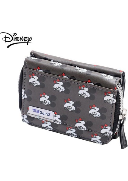 Disney Kimlik Kartı Tutucu Pu Deri Cüzdan Para Saklama Çantası Kadınlar Için Kız Karikatür Mickey Çanta Katlanır Kısa Çanta Lüks Cüzdan (Yurt Dışından)