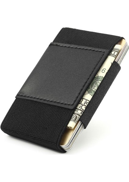 Minimalist Ince Cüzdan Airtag Kılıf ile Kredi Kımlık Kartı Tutucu Elastik Küçük Cüzdan Anahtar Çanta 10 Kart Sahipleri Erkek Kadın Mini Çanta (Yurt Dışından)