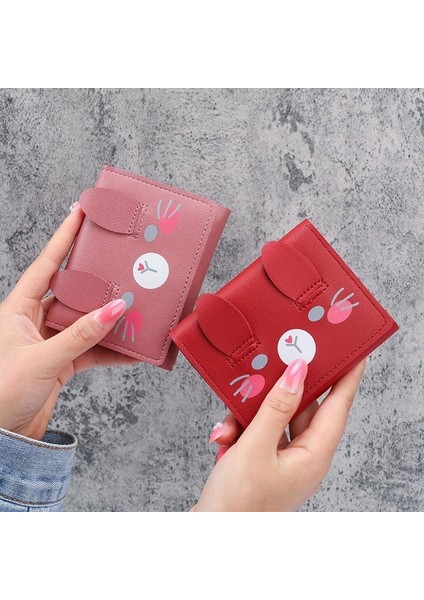 Yeni Stil Kısa Cüzdan Öğrenci Sevimli Karikatür Çantalar Moda Desen Kadın Mini Düz Renk Üç Katlı Öğrenci Cüzdan Kart Sahibinin (Yurt Dışından) fiyatları