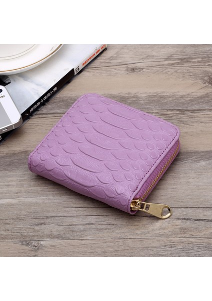Moda Timsah Desen Kadın Cüzdan Mini Bozuk Para Cüzdanı Bayanlar Küçük Cüzdan Kadın Pu Deri Fermuar Kartlıklı Cüzdan (Yurt Dışından)