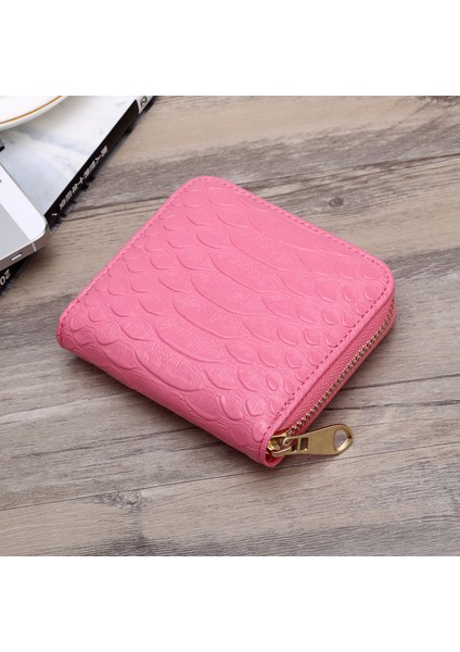 Moda Timsah Desen Kadın Cüzdan Mini Bozuk Para Cüzdanı Bayanlar Küçük Cüzdan Kadın Pu Deri Fermuar Kartlıklı Cüzdan (Yurt Dışından)