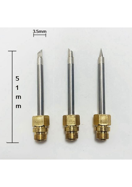Nanlıy-2 Adet 510 Arayüz Havya Ucu Mini USB Havya Ucu Kaynak Rework Aksesuarları, At Nalı ve Sivri (Yurt Dışından)