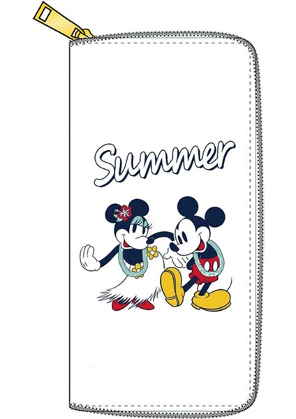 Disney Mickey Mouse Uzun Cüzdan Kadınlar Için Minnie Yüksek Kapasiteli Çok Fonksiyonlu Cüzdan Zip Bozuk Para Cüzdanı Kadın Kart Tutucu Debriyaj (Yurt Dışından)