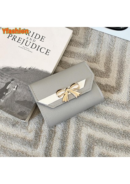 Yfashion Kadın Cüzdan Tatlı Kontrast Renk Ilmek Bozuk Para Cüzdanı Çoklu Kart Yuvası Pu Deri Cüzdan (Yurt Dışından)