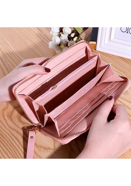 Moda Cüzdan Fermuar Bozuk Para Cüzdanı Bayan Uzun Kısa Çantalar Çanta Kadın Debriyaj Kart Tutucu Pu Deri Para Çantası Cüzdan Cüzdan (Yurt Dışından)