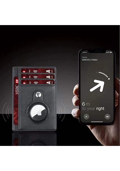 Erkekler Airtag Cüzdan Ince Basit Kredi Kartı Tutucu Airtag Durumda Anti-Kayıp Koruma Çanta Kadın Rfıd Anti Fırça Akıllı Cüzdan (Yurt Dışından) fiyatları