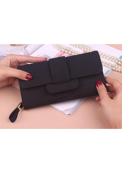 Kadın Cüzdan Mat Deri Çoklu Kart Uzun Cüzdan (Yurt Dışından) fiyatları