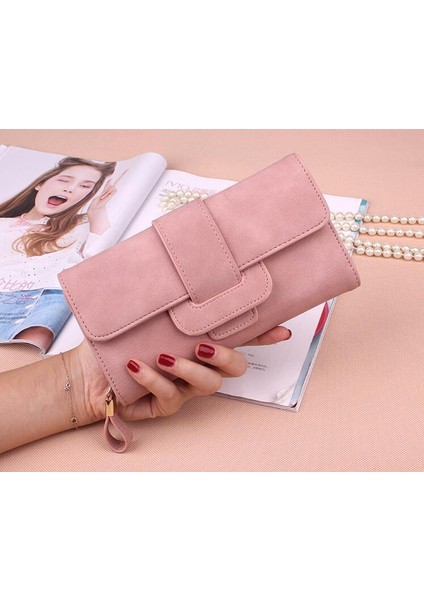 Kadın Cüzdan Mat Deri Çoklu Kart Uzun Cüzdan (Yurt Dışından) fırsatları