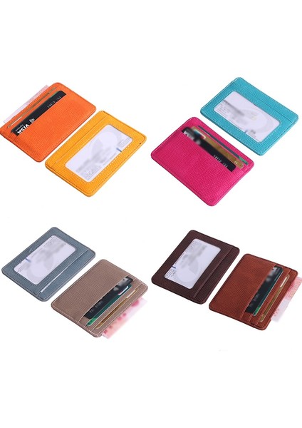 Ultra-Ince Kart Tutucu Mini Cüzdan Ehliyet Kapağı Moda Kadın Kertenkele Desen Çok Yuvalı Banka Kartı Paketi Bozuk Para Cüzdanı (Yurt Dışından)