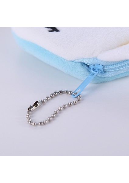 Fudeam Yumuşak Peluş Karikatür Unicorn Kadın Bozuk Para Cüzdanı Mini Sevimli Oval Fermuar Çocuk Kız Para Cüzdan Kartı USB Kablosu Çanta Anahtar Cüzdan (Yurt Dışından)