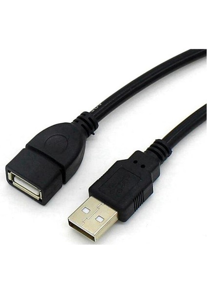 USB 2.0 Uzatma Kablosu 1,5 M Siyah Nikel Kaplama Başlıklı Af USB Uzatma Veri Kablosu (Yurt Dışından)