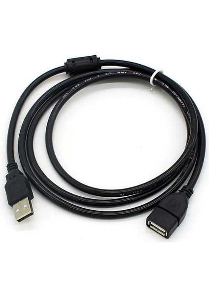 USB 2.0 Uzatma Kablosu 1,5 M Siyah Nikel Kaplama Başlıklı Af USB Uzatma Veri Kablosu (Yurt Dışından)