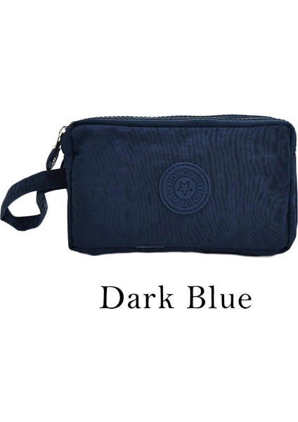 Yeni Bozuk Para Cüzdanı Debriyaj Kadın Küçük Cüzdan Tuval Kırışık Kumaş Telefon Para Çanta Üç Fermuarlı Taşınabilir Makyaj Çantası 8 Renk (Yurt Dışından) fırsatları