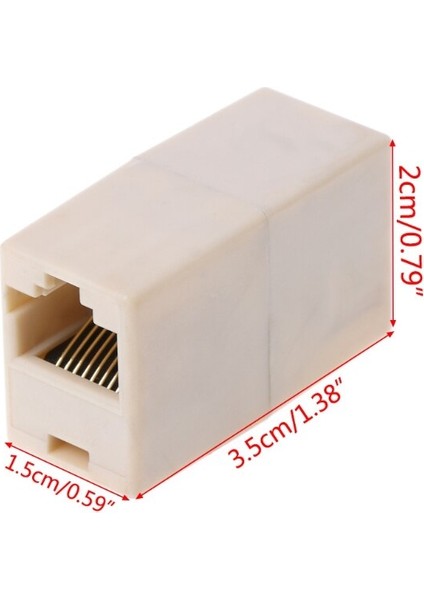 1 Adet 8 Telli RJ45 Cat5 CAT5E Ağ Ethernet Konektörü Adaptörü (Yurt Dışından)