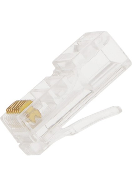 100 Adet RJ45 Fiş Modüler Lan Ağ Konektörü Internet Ethernet Kablo Ucu (Yurt Dışından)