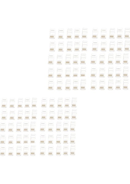 100 Adet RJ45 Fiş Modüler Lan Ağ Konektörü Internet Ethernet Kablo Ucu (Yurt Dışından)