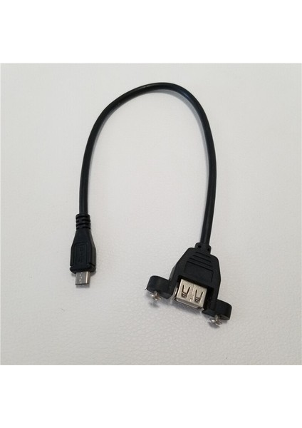 5pin Mikro B USB A Erkek Dişi Adaptör Dönüştürücü Vida Kilit Panel Montajlı Data Sync Güç Şarj Kablosu Kablosu 25 cm (Yurt Dışından) modelleri