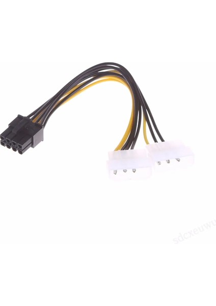 2 x 4-Pin Molex Lp4 Ila 8-Pin Pcı Express Ekran Kartı Atx Psu Güç Adaptör Kablosu (Yurt Dışından)