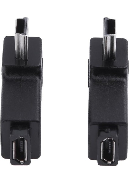 2 Adet 90 Derece Mikro USB Dişi Mini USB Erkek Adaptör Konnektörü Bilgisayar Aksesuarları (Yurt Dışından)