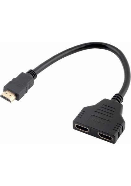 1080P V1.4 Erkek Çift Dişi Adaptör Kablosu 1 In 2 Out Dönüştürücü Bağlantı Kablosu Kablosu HDMI Uyumlu 2 Çift Bağlantı Noktalı Y Splitter (Yurt Dışından)