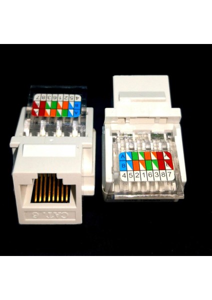 RJ45 Cat6 Utp Dişi Jack Konnektör Ağ Modülü Duvar Plakası Ücretsiz Aracı Ağ Ethernet Lan Kablosu Cat6 RJ45 Konektörü (Yurt Dışından)
