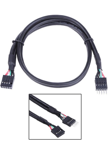 50 Cm/19.68 '' USB 2.0 9 Pin Erkek 9 Pin Dişi Adaptör Uzatma Kablosu Usb2.0 9pin M/f Çoğaltıcı Uzatma Kablosu Tel Hattı (Yurt Dışından)
