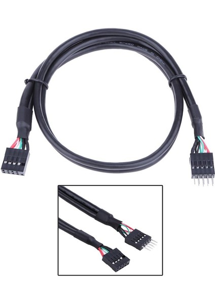 50 Cm/19.68 '' USB 2.0 9 Pin Erkek 9 Pin Dişi Adaptör Uzatma Kablosu Usb2.0 9pin M/f Çoğaltıcı Uzatma Kablosu Tel Hattı (Yurt Dışından)