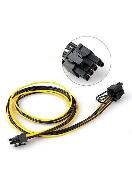 70 cm Pcı Express 6 Pin Erkek 8 Pin Erkek Güç Adaptörü Kablosu Grafik Ekran Kartı Için 6pin To 8pin Pcı-E Güç Kablosu (Yurt Dışından)