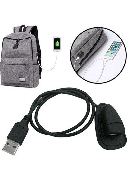 Siyah Sırt Çantası Harici USB Şarj Ara Adaptörü Şarj Kablosu, Elektronik Cihazlarınız Için Rahat Şarj Yeni A30 (Yurt Dışından)