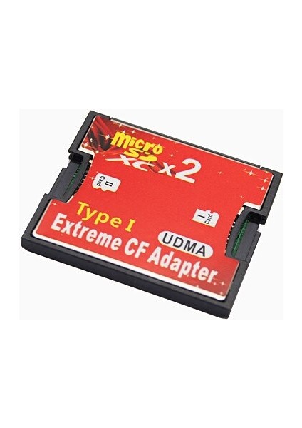 Mikro Sd X2 - Cf Kart Kılıfı, Çift Tf - Cf Kart Kılıfı Desteği Sdxc 2 Tb Yüksek Hızlı Adaptör Kartı (Yurt Dışından)