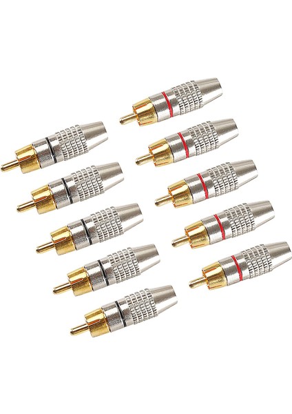 2 Adet Rca Erkek Konnektör Için Kaynaksız Fiş Ses Kablosu Adaptörü Video Güvenlik Kamerası Kaynak Olmadan Yüksek (Yurt Dışından) modelleri