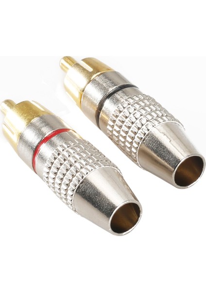 2 Adet Rca Erkek Konnektör Için Kaynaksız Fiş Ses Kablosu Adaptörü Video Güvenlik Kamerası Kaynak Olmadan Yüksek (Yurt Dışından) fırsatları