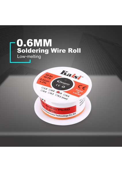 0.6mm SN60/PB40 0.01SIN %1.2 Düşük Erime Noktalı Kalay Kurşun Kalay Tel Lehim Teli Rulo - Gümüş (Yurt Dışından)