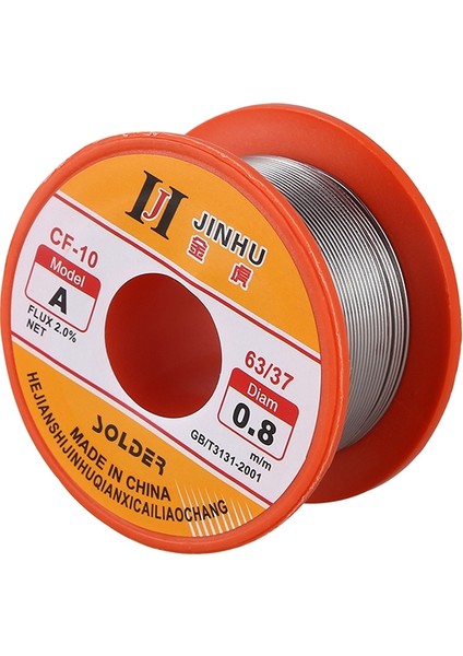 Jınmy- Kalay Kurşun Lehim Çekirdek Akı Lehimleme Kaynak Lehim Teli Makara Makarası 0.8mm 63/37 (Yurt Dışından)