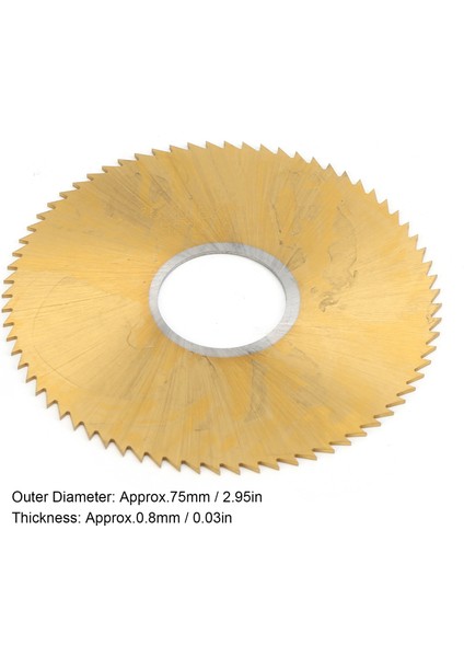 Hao Kan 75X0.8MM Dairesel Testere Bıçağı Yüksek Hız Çelik Kaplama Kesme Diski Tekerlek Aracı (Yurt Dışından)